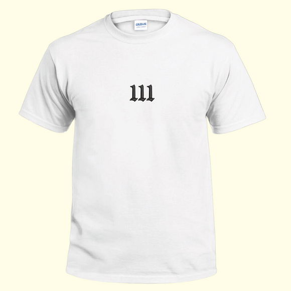 T-SHIRT - ANGEL NUMBERS IN WHITE