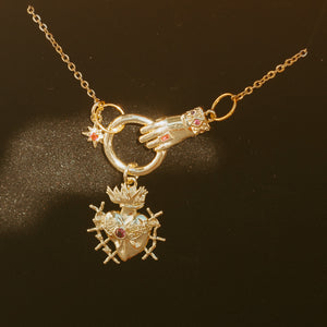 NECKLACE - SACRED HEART - GOLD
