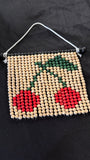 PRESALE - CHERRIES - HAND BEADED WALL ART