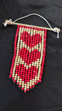 HAND BEADED WALL ART - HEARTS