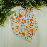 MUSTARD BEETLE COLLAB - BABY BIB - CREAM POPPIES