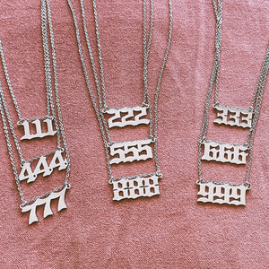 NECKLACE - ANGEL NUMBERS IN SILVER