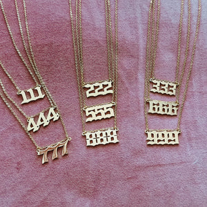NECKLACE - ANGEL NUMBERS IN GOLD